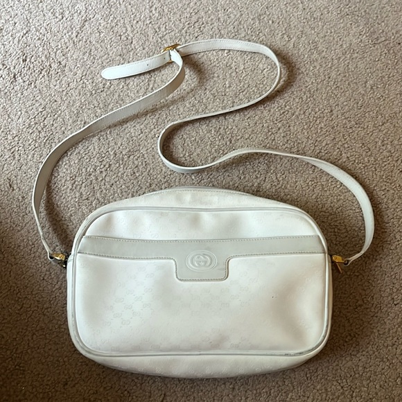 VINTAGE WHITE GUCCI BAG - Picture 1 of 13
